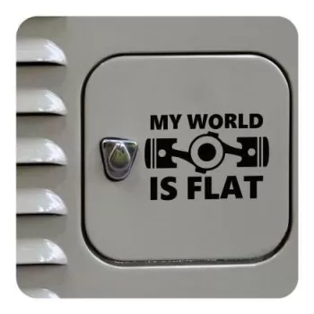 My World Is Flat Aufkleber