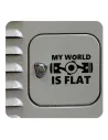 Pegatina My World Is Flat. Vinilo de alta calidad, soporta perfectamente la intemperie, apto incluso para náutica. Pégala donde 