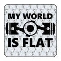 My World Is Flat Sticker