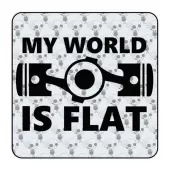 My World Is Flat Aufkleber 2