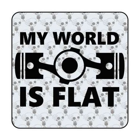 Autocollant My World Is Flat