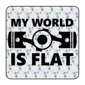 Autocollant My World Is Flat