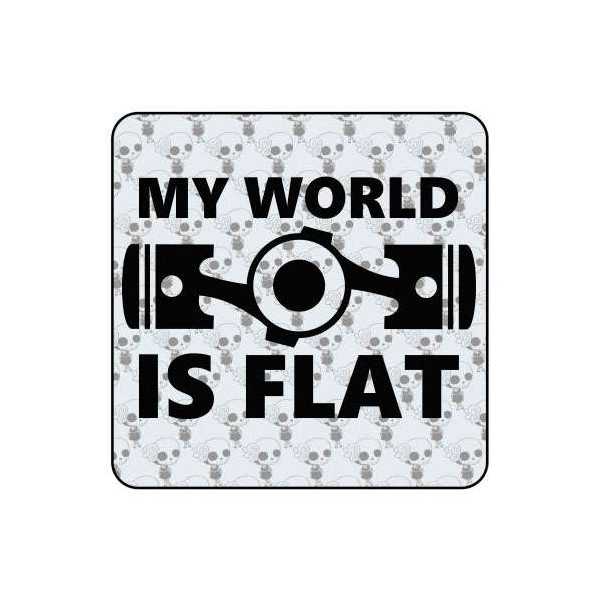 My World Is Flat Sticker