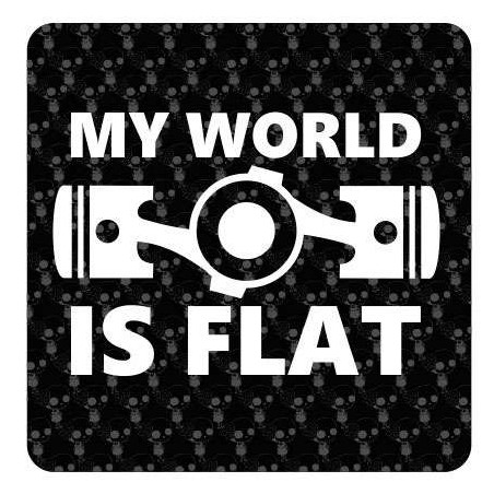 Autocollant My World Is Flat