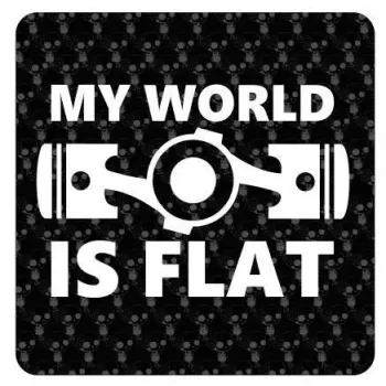 My World Is Flat Aufkleber