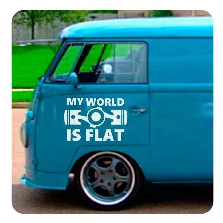 Autocollant My World Is Flat