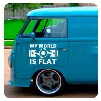 My World Is Flat Aufkleber