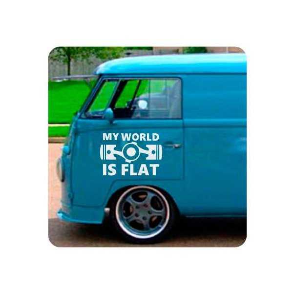 My World Is Flat Sticker