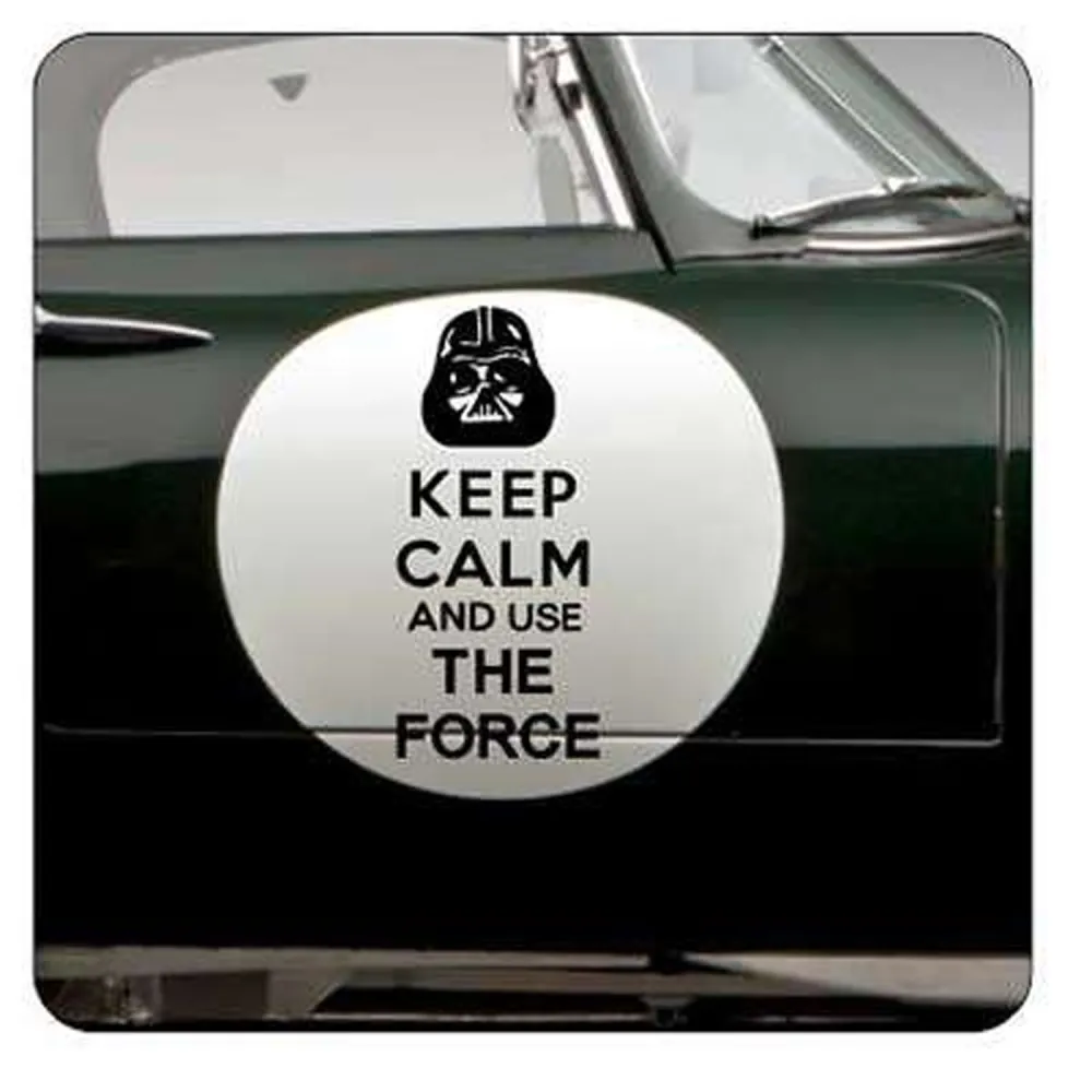Pegatina KEEP CALM THE FORCE. Vinilo de alta calidad, soporta perfectamente la intemperie, apto incluso para náutica. Pégala don
