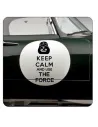 Pegatina KEEP CALM THE FORCE. Vinilo de alta calidad, soporta perfectamente la intemperie, apto incluso para náutica. Pégala don
