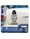 Pegatina KEEP CALM THE FORCE. Vinilo de alta calidad, soporta perfectamente la intemperie, apto incluso para náutica. Pégala don