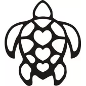 Autocollant tortuga tribal