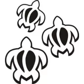 Autocollant tortugas tribal