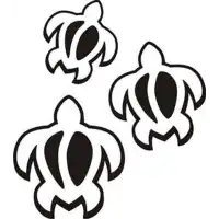 Autocollant tortugas tribal