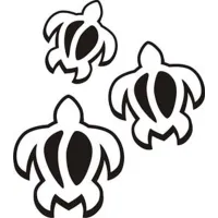 Autocollant tortugas tribal
